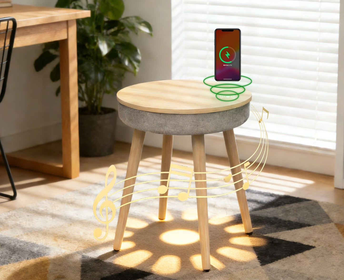 Mesa Auxiliar Phantom base de 4 puntos