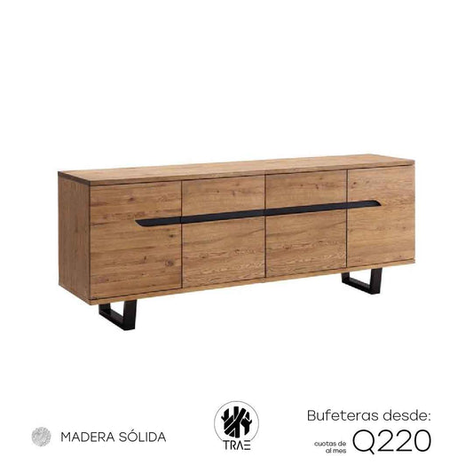 Bufetera madera sólida roble